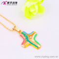 32385 Xuping new arrival wholesale 18k gold plated cross pendant colorful geometric jewelry